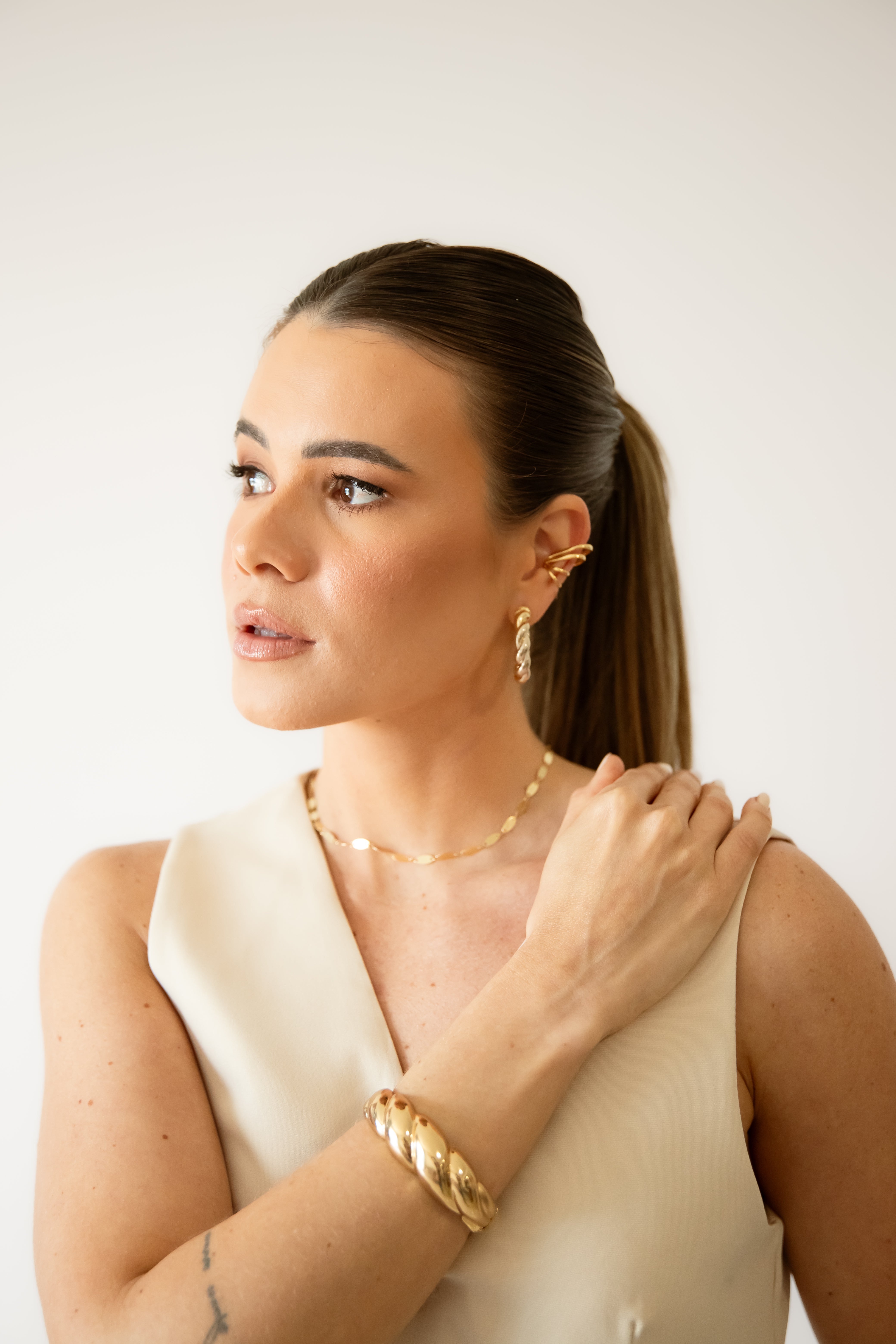 Bracelete Trama dourado